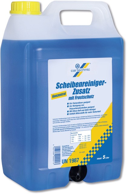Scheiben-Reiniger-Zusatz mit Frostschutz Cartechnic 5 ltr.