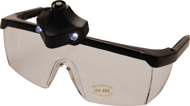 Schutzbrille, mit LED Beleuchtung