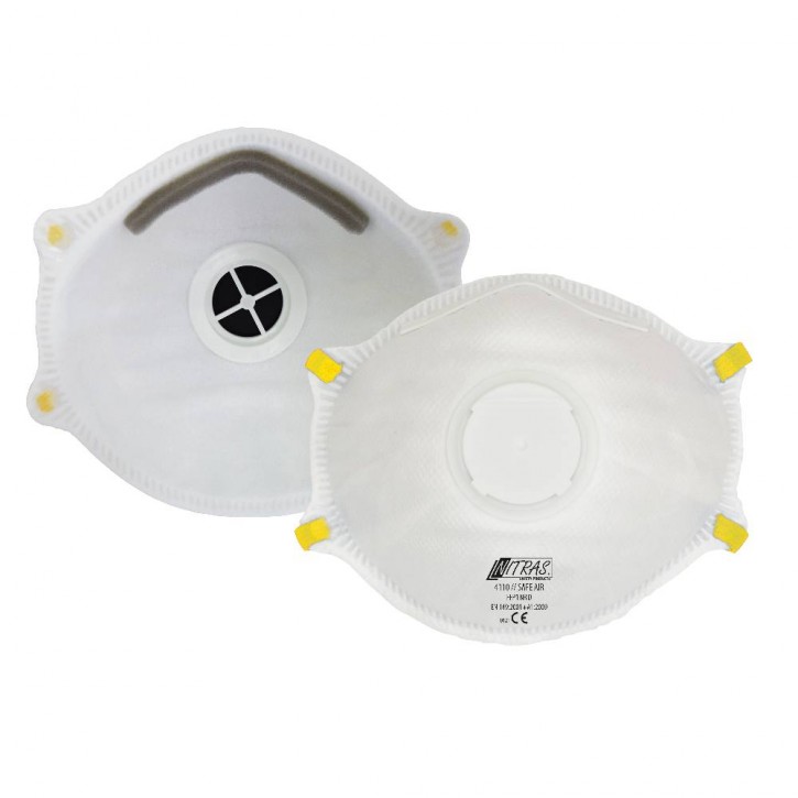 Atemschutzmaske NITRAS SAFE AIR Klasse FFP1 NR D, mit Ventil 10 Stück