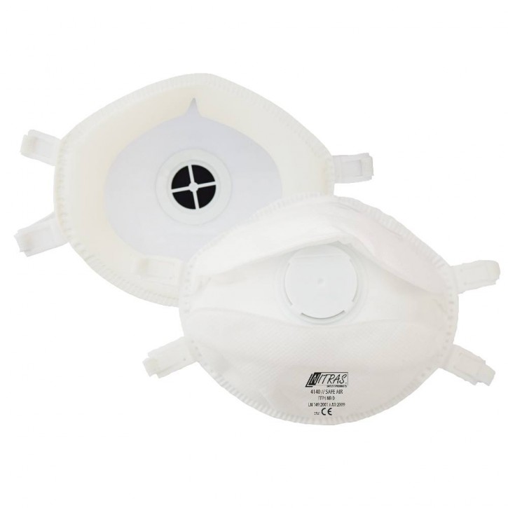 Atemschutzmaske NITRAS SAFE AIR Klasse FFP3 NR D, mit Ventil 5Stück