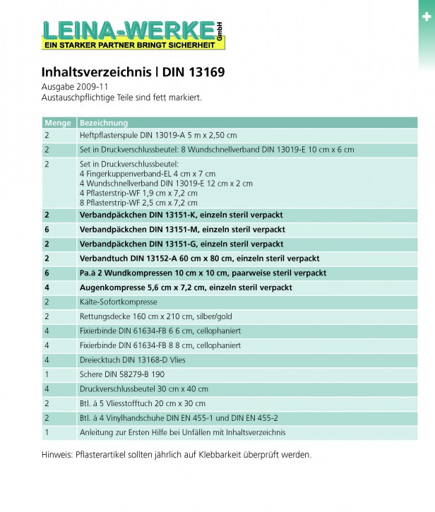 Erste-Hilfe-Notfallrucksack mit Inhalt DIN 13169