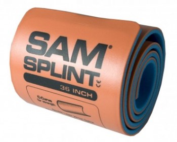 Sam Splint "Standard" 11 cm x 87 cm, orange/blau