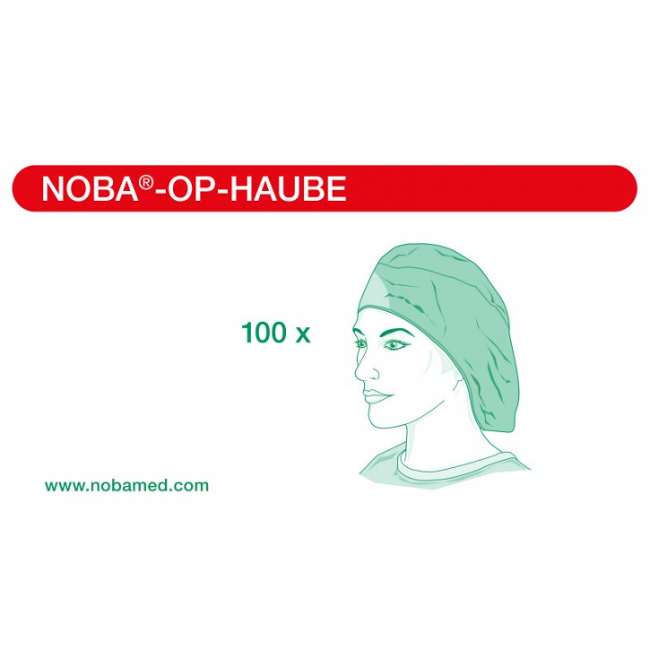OP Haube NOBA® Typ Schwester grün 100 Stück