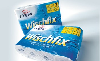 Fripa Wischfix Tissue-Haushaltstücher 4 Rollen. a 51 Bl 26x24cm, 3-lg.,weiß