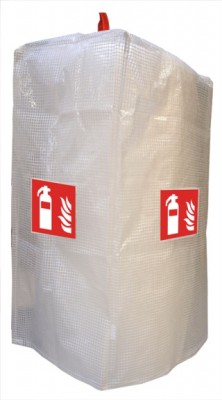 Gitterschutzhaube für Feuerlöscher passend für 50 kg Auflade-Feuerlöscher